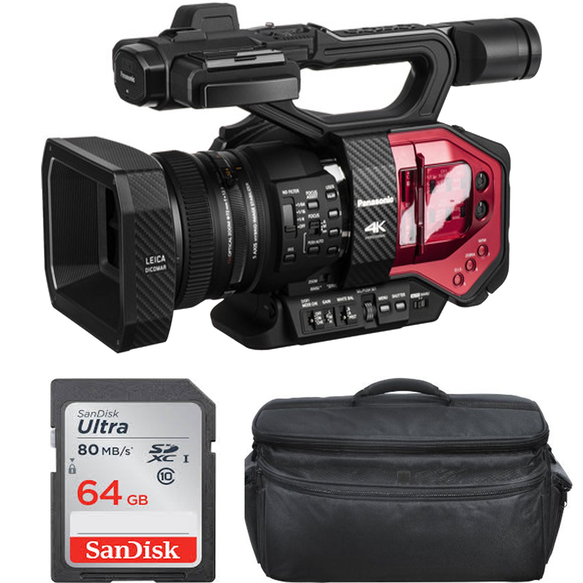 Panasonic AG-DVX200 4K Professional Camcorder with Sandisk 64GB Memory