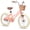 Peach, variant on Glerc Little Miss 12 Inch Kids Bike for Girls Ages 2-4, Retro Vintage Toddler Bicycle with Training Wheels Basket Bell, Pink