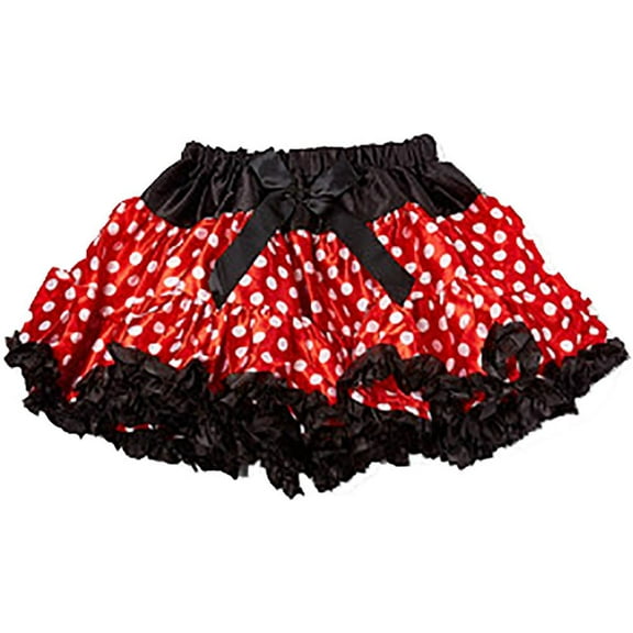 Wenchoice Girl's Red & White Polka Dot Satin Tutu - L(5T-6T)