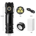 thumbnail image 2 of Hiroekza Flashlight Clearance!Led Home Portable Small Mini Three-eye Lamp Outdoor Strong Light Flashlight Rechargeable Super Bright Long-range, 2 of 2