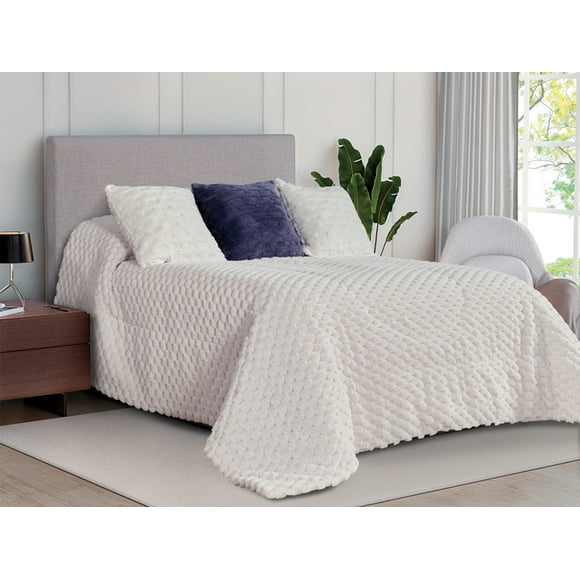 Cobertor Estambul DORMIREAL Flannel Blanco King Size