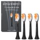 thumbnail image 1 of Brushmo Cabezales de Repuesto Todo en uno, Compatibles con Mangos de Cepillos de Dientes Eléctricos Philips Sonicare Click-on, Suaves, Paquete de 4, BM994, Negro, 1 of 2