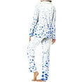 thumbnail image 5 of MIUOWANP Womens Big and Tall Pajama Sets Women's Valentine's Day Printed Pajama Set For Daily Home Wear With Pocket Blue M, 5 of 5
