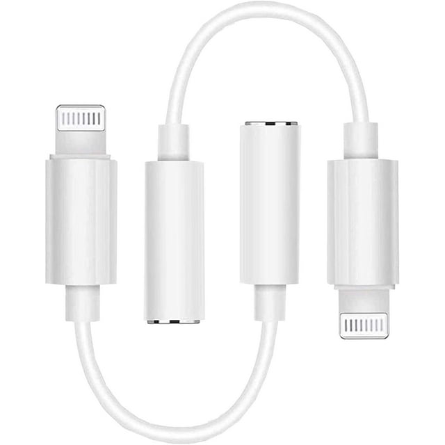 [2 Pack] 3.5mm Adapter for iphone Headphones,Lightning to 3.5 mm Headphone Jack Adapter Aux