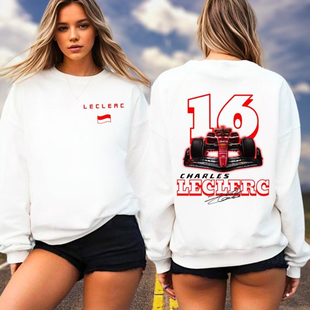 Charles Leclerc F1 Sweatshirt, Vintage Racing Tee, Retro Leclerc 16 Sweatshirt, Formula On - Sand - 3XL