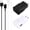 Black/White, variant on Adaptive Samsung Fast Charger kit with 8Ft USB Type C Charging Cable for Samsung Galaxy S8/S8 Plus/S9/S9 Plus/S10/S10e/S20/S20+/S21/S21+/S21