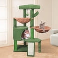 thumbnail image 2 of Árbol para Gatos Wang Xin de Tres Niveles con Condominio para Gatos y Dos Hamacas, 2 of 7