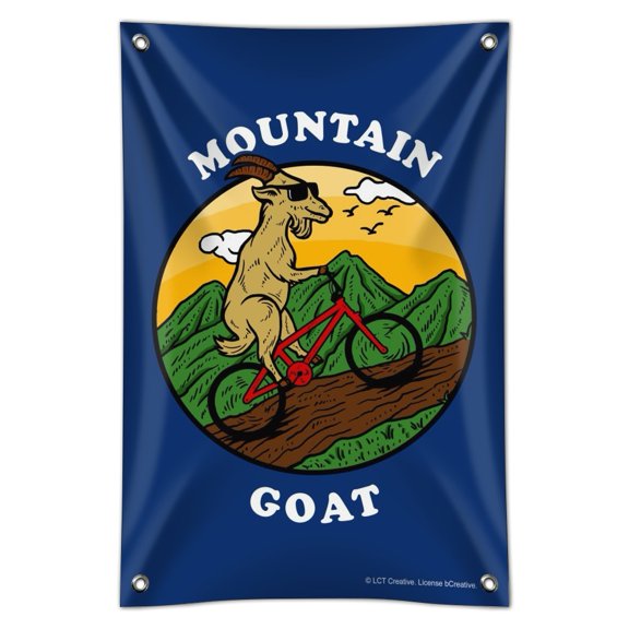 Mountain Goat Biking Funny Humor Home Business Office Sign