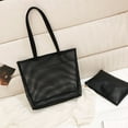 thumbnail image 2 of UPKOCH Mesh Fashion Tote Bag in Black with Hollow Out Design and Small Inner Bag, 2 of 7