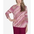 thumbnail image 4 of Alfred Dunner Womens  Diagonal Space Dye Crew Neck Sweater, 4 of 6