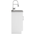 thumbnail image 5 of Pemberly Row 20" WD Metal Laundry Cabinet w/ Faucet&Stainless Steel Sink - White, 5 of 8
