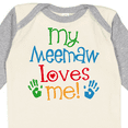 thumbnail image 4 of Inktastic Me Meemaw Loves Me Cute Boys or Girls Long Sleeve Baby Bodysuit, 4 of 5