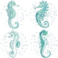 thumbnail image 2 of 4Styles 6.3Inch Sea Horse Window Decals Static Sea Animal Glass Sliding Door Sticker Clings Waterproof Vinyl Film Ocean Bedroom Bathroom Decals, 2 of 9