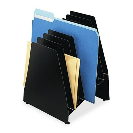 Sandusky Buddy Mirage 8-Pocket Slant Files Desk Organizer, Black