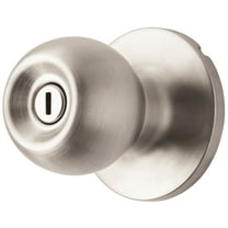 Hyper Tough Interior Locking Ball Privacy Bed and Bath Doorknob Stainless Steel Finish