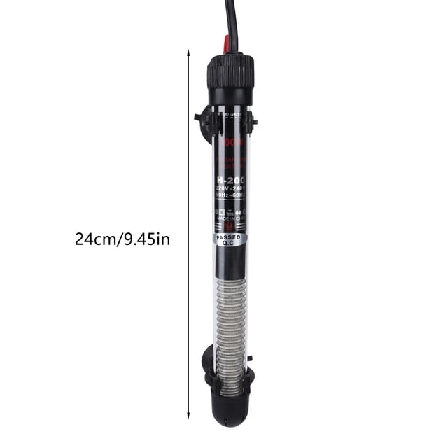 Calentador De Pecera De 100 W, Calentador De Agua Sumergible Para Acuario Con Control De Temperatura De 20 A 34 Grados Celsius , Protección Contra Sobretemperatura, Vidrio De