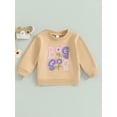 thumbnail image 2 of Bslissey Toddler Kids Girls Casual Sweatshirt Long Sleeve Letter Print Crew Neck Hoodie Little Girls Loose Pullover Tops for Spring Autumn 1T 2T 3T 4T 5T 6T, 2 of 9