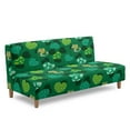thumbnail image 2 of Xoenoiee Green Heart Shamrock Pattern Futon Slipcover Armless Futon Bed Cover Furniture Protector Without Armrests with Elastic Bottom, Soft Jacquard Armless Futon Cover St. Patrick's Day Decor, 2 of 7