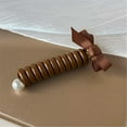 thumbnail image 1 of Cuerda de cabeza con anillo de pelo Bowknot - Liga elástica elástica elástica con diseño tipo teléfono, fibra de poliéster suave, tamaño 7 cm para peinados bonitos, 1 of 2