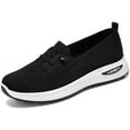 thumbnail image 2 of KAQ Sneakers Women Breathable Mesh Knitted Woven Low Top Walking Shoes Lightweight Wide Width Soft Sole Shoes, 2 of 15