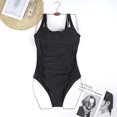 thumbnail image 3 of Bikini De Una Pieza Traje de baño de una pieza de verano sin espalda para mujer Traje de baño Ropa de playa (Negro M) Ygjytge para Mujer Negro T M, 3 of 8