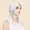 Gray, variant on New solid color lace tail cap, curved brim cap that can hide hair headscarf cap