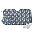 thumbnail image 2 of Lsque Cute Rabbit Floral Car Windshield Sun Shade | Accordion Folding Style Auto Shade for Car Truck SUV Van | Blocks UV Rays Sun Visor Protector | Small, 2 of 7