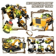 STEM Building Toys for Boys, 9 in 1 Building Blocks Set, to Build A Big Robot or 8 Vehicles, Suitable for 6 7 8 9 10 11 12 + Years Old Children (720PCS)