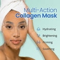 thumbnail image 2 of Ebanel 10-Pack Hydrogel Collagen Face Mask, Instant Brightening Hydrating Facial Masks Sheet Mask for Firming, Lifting Anti Aging Anti Wrinkle with Hyaluronic Acid, Peptide, Aloe Vera, Vitamin C & E, 2 of 9