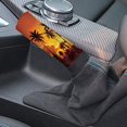thumbnail image 3 of Renewold Hawaiian Palm Tree Sun Gold Car Handbrake Gear Shift Knob Cover 2Pcs Set Universal Fit for Most Vehicles Car Decor Accessories, 3 of 7