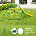 thumbnail image 3 of OLAKIDS 8FT Climbing Dome with Slide, Kids Outdoor Toys Jungle Gym Geodesic Climber, Steel Frame, 8FT Climb Structure Backyard Playground Center Equipment for Toddlers 3-8, 3 of 9