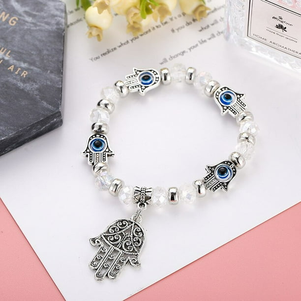 Venta al por mayor pulsera de ojo malvado de la suerte hecha a mano con cuentas de colores para mujeres hombres amantes rosa Japon Corea accesorios regalos de joyeria Tan Jianjun unisex