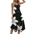 thumbnail image 4 of Irregular Hem Floral Printed Sundress for Women Casual Lightweight Summer Beach Dress Flowy Sleeveless A-line Dresses, 4 of 8