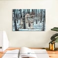thumbnail image 3 of Elephant Stock Snow Shadows Wall Art - Horizontal Canvas Wall Art - Dining Room Wall Decor - Animal Canvas - Brown And Blue Decor By Gordon Semmens - 12" x 8", 3 of 8