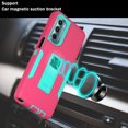 thumbnail image 5 of NIFFPD Moto G Stylus 5G 2022 Case Heavy Duty Shockproof Phone Case for Motorola Moto G Stylus 5G 2022 Support Car Mount Rose Red&Green, 5 of 6