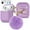 Purple, variant on SHCKE AirPods Case, Full Protective Silicone AirPods Accessories Cover, Soft Silicone Protective Cover AirPods Cover with Keychain & Fur Ball for Women Men, for Apple AirPods 1& 2 &3
