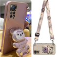 thumbnail image 2 of Note11 Quicksand Bear Holder Funda De Teléfono Para El Soporte Xiaomi Redmi Note 11 Pro 11s 4G 5G Stand Back Cover, 2 of 4