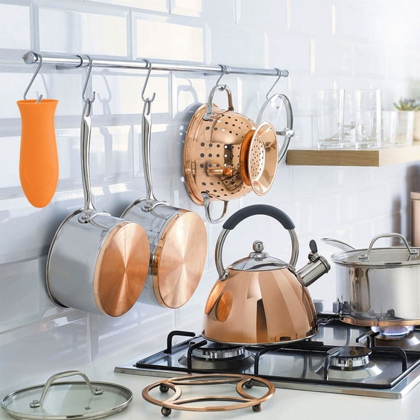 8 Pièces Manique Silicone - Poignées Isolantes Résistantes à La Chaleur Pour Casseroles Et Poêles