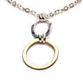 thumbnail image 5 of Two-Tone Interlocking Circles Pendant Chain Necklace with Extender, 18+3 inches Jewelry Necklace Gold Silver Metal, 5 of 7