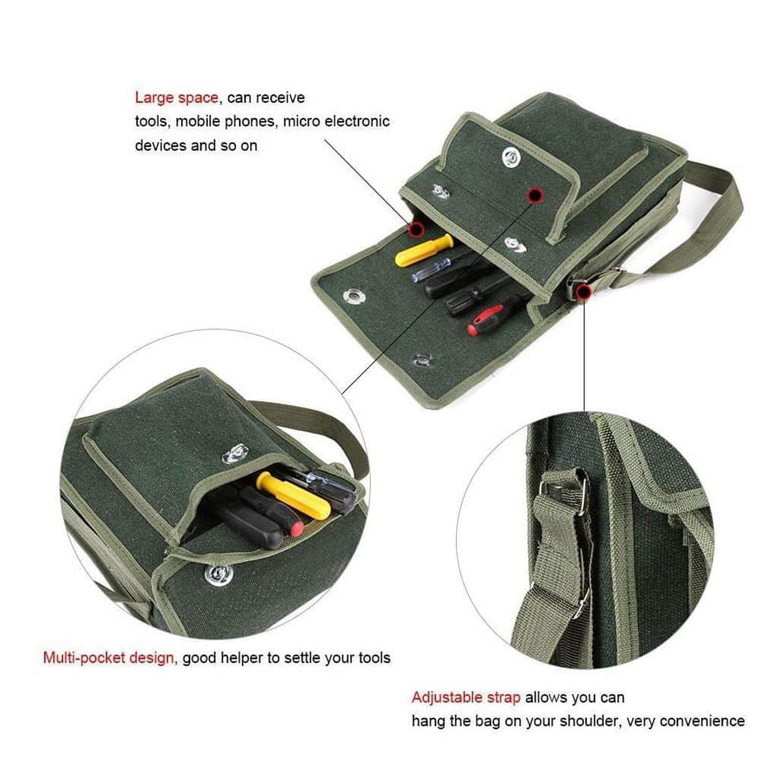 2X Electrician Storage Bag Tool Kit Repair Kit One-Shoulder Communication Plumber's Bag Can Store Flashlight Keys