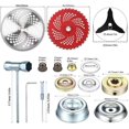 thumbnail image 2 of Weed Lawn Trimmer Tool, 9" x 36 Teeth Carbide Tipped Blades with Universal Adapter Kit, for Brush Cutter, Trimmer, Weed Eater, 2 of 6