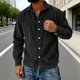 thumbnail image 5 of Camisa Casual de Manga Larga de Corduro de Ajuste Suelto para Hombres con Cuello Girable para el Uso Diario Y Trajes Elegantes, 5 of 6