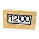 thumbnail image 3 of Reloj digital de escritorio con marco de madera, con función de alarma AM/PM, 21,5 x 7,2 x 12,3 cm, para estudio y cocina. Página blanca, 3 of 9