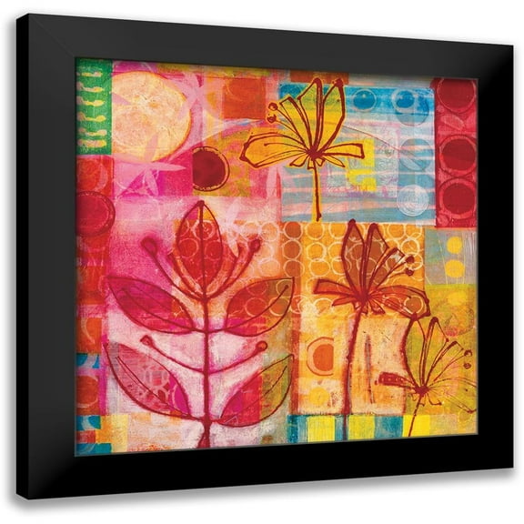 Carvalho, Cecile de 12x12 Black Modern Framed Museum Art Print Titled - Floraison