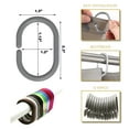 thumbnail image 3 of Solid Pearly Gray Plastic Shower Curtain Rings - Set of 12, 3 of 5