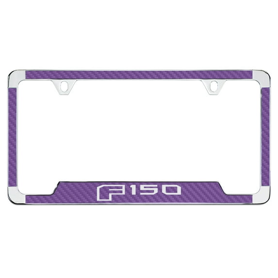 Ford F 150 Purple Simulated Carbon Fiber License Plate Frame Holder