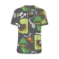 thumbnail image 2 of Daiia Cartoon Dinosaurs Mens Baseball Jersey Button Down Shirts Short Sleeve Sports Uniforms-X-Large, 2 of 9