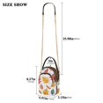 thumbnail image 2 of FORMRS Crossbody Bag for Women Quilted Travel Shoulder Cell Phone Purse with Chain Strap Handbag, Blue Leaves, 2 of 7