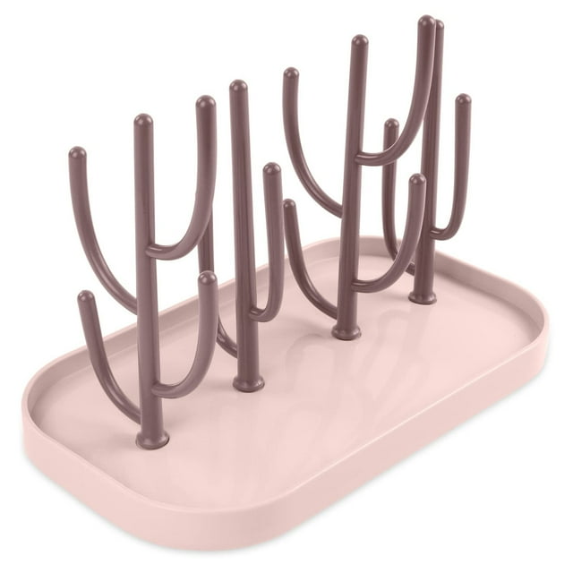 Fiudx Botellero Cactus, Soporte de Secado Multifuncional, Bandeja de Almacenamiento Versátil, Diseño Higiénico para Botellas, Vasos y Accesorios, Función Desmontable de Fácil Limpieza, Ideal para Org