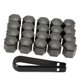 thumbnail image 1 of 20 tapas para tuercas de rueda de coche, color gris, de 19 mm, aptas para Vauxhall Opel, 1 of 10